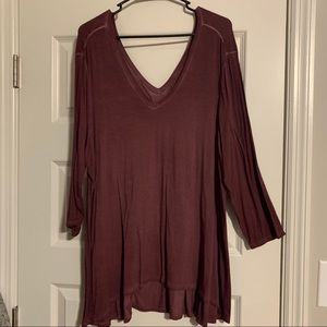 Soft deep v top